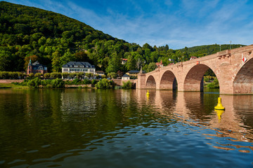 Fototapeta na wymiar Heidelberg town on Neckar river, Germany