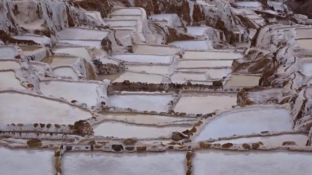 Maras salt mines in Cusco Peru