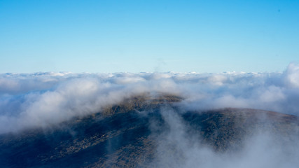 Misty Mountains Seen From The Summit Of Skiddaw