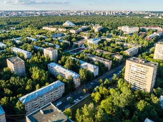 Moscow, Marfino district, aerial view
