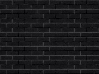 Fototapeta na wymiar Black background. Seamless brick wall texture. Brick wall with microcracks. Black and white photo.