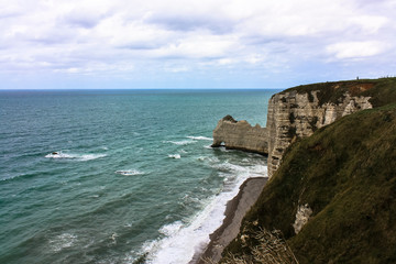 white cliffs of Etretat, Normandy, France