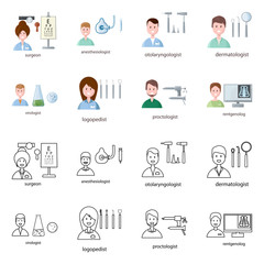 Vector design of hospital and healthcare symbol. Set of hospital and clinic vector icon for stock.