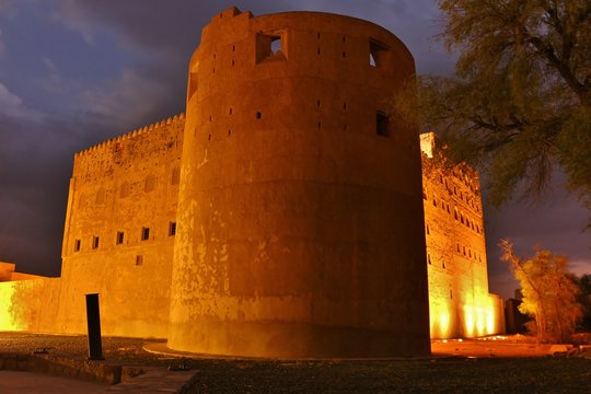 Big Tower of Jibreen Castle by Night