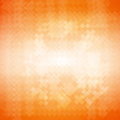 Orange Polygonal Background. Rumpled Square Pattern. Low Poly Texture. Abstract Mosaic Modern Design. Origami Style.