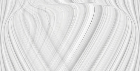 Abstract grey white waves and lines pattern.  Futuristic template background. 