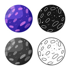 Vector illustration of planet and blue sign. Web element of planet and space stock vector illustration.