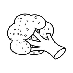 Vector illustration of broccoli and nutrition logo. Collection of broccoli and plant vector icon for stock.