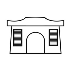 Isolated object of building and vietnam icon. Set of building and architecture vector icon for stock.