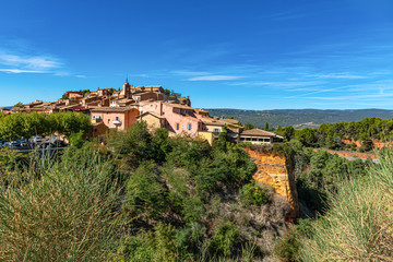 Fototapeta na wymiar Roussillon village. One of the most impressive villages in France