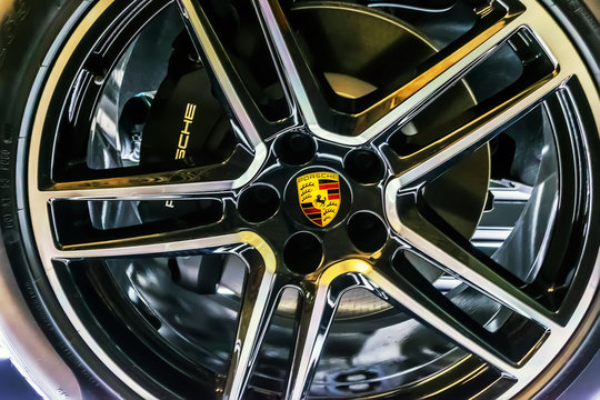 Porsche Macan Wheel Summer Tires On July 16, 2019 In Kyiv, Ukraine