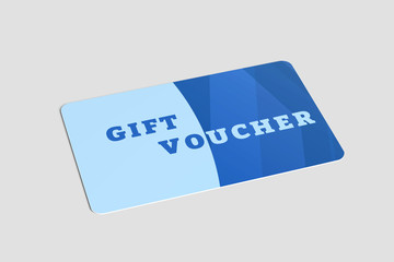 Mock up of a gift voucher card -3d rendering
