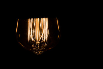 Vintage tungsten filament light bulbs
