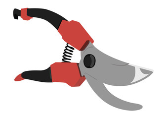 Pruning shears realistic vector illustration isolated