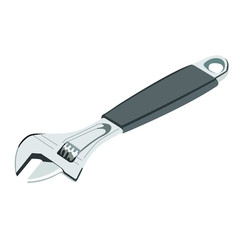Obraz premium Adjustable spanner realistic vector illustration isolated