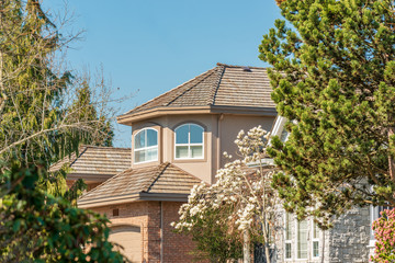 The top of the house with nice window.