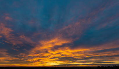 Fototapeta na wymiar sunset poland hrubieszow