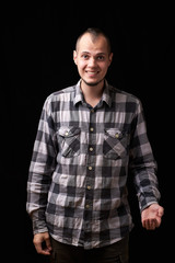 Close up Fashion Shot of a Young Man A trendy European man dressed in contemporary cloth. Portrait of a nice guy. successful guy. He is now a professional model.