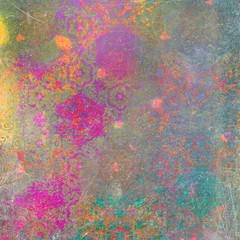 Vintage style grunge textured and patterned wallpaper background. Vintage style wall paper, wrapping paper, invitation background design.