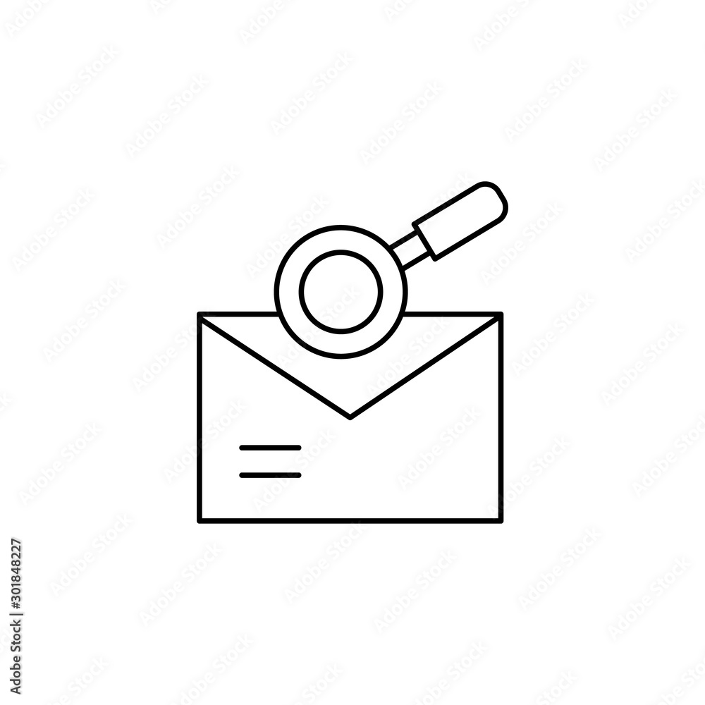 Poster message, search, envelope icon. simple line, outline vector of information transfer icons for ui and