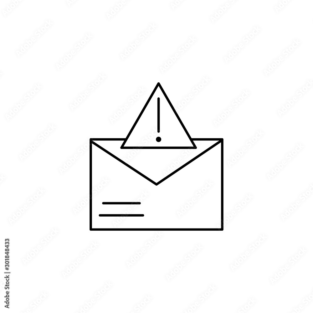 Poster email, alert, envelope icon. simple line, outline vector of information transfer icons for ui and ux