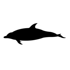 Dolphin silhouette vector illustration isolated