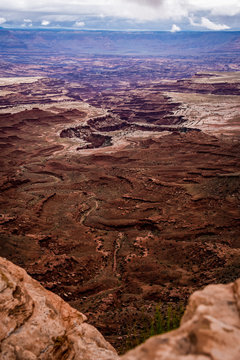 Canyons cutting into mountains