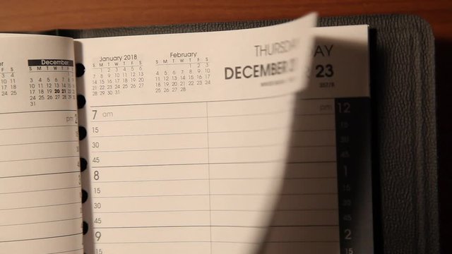 Calendar Page Flip Time Lapse Long Version