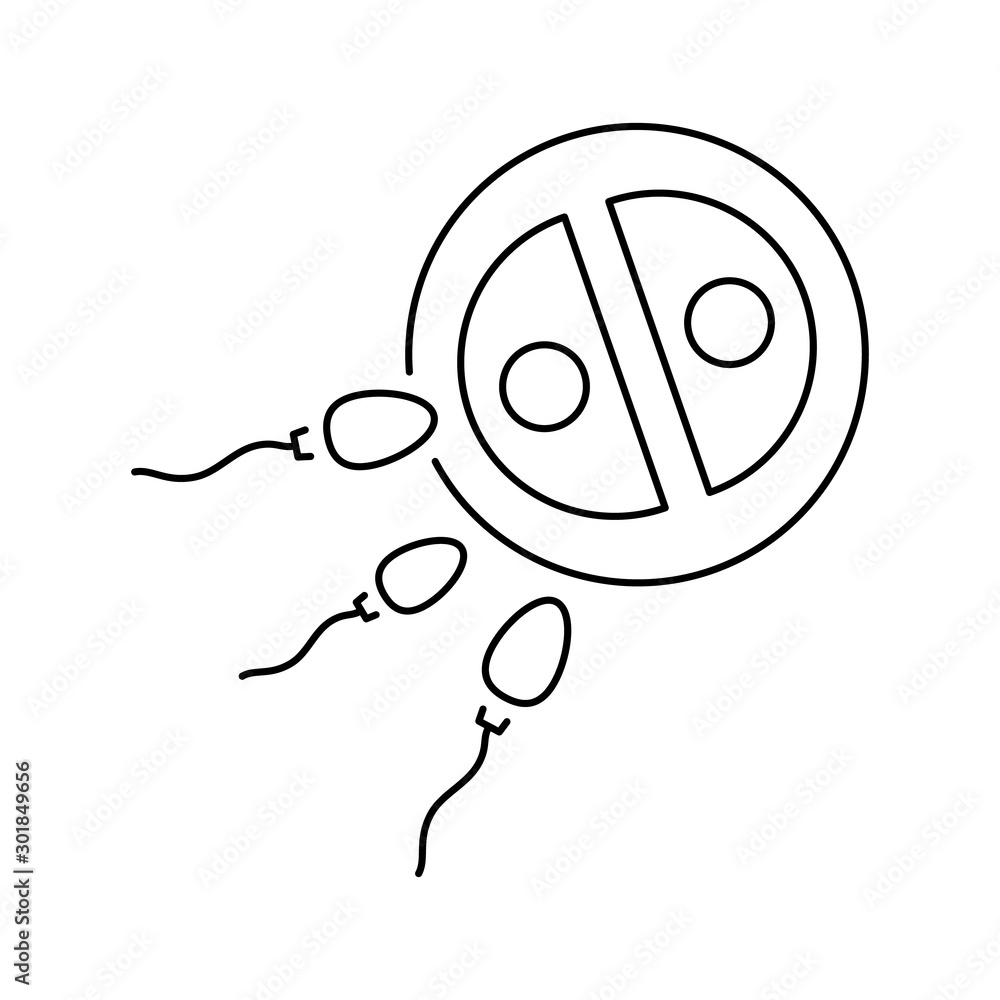 Poster ovum separation icon. simple line, outline vector of artificial insemination icons for ui and ux, we