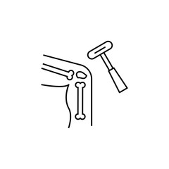 Medicine leg bone icon. Simple line, outline vector of human skeleton icons for ui and ux, website or mobile application on white background