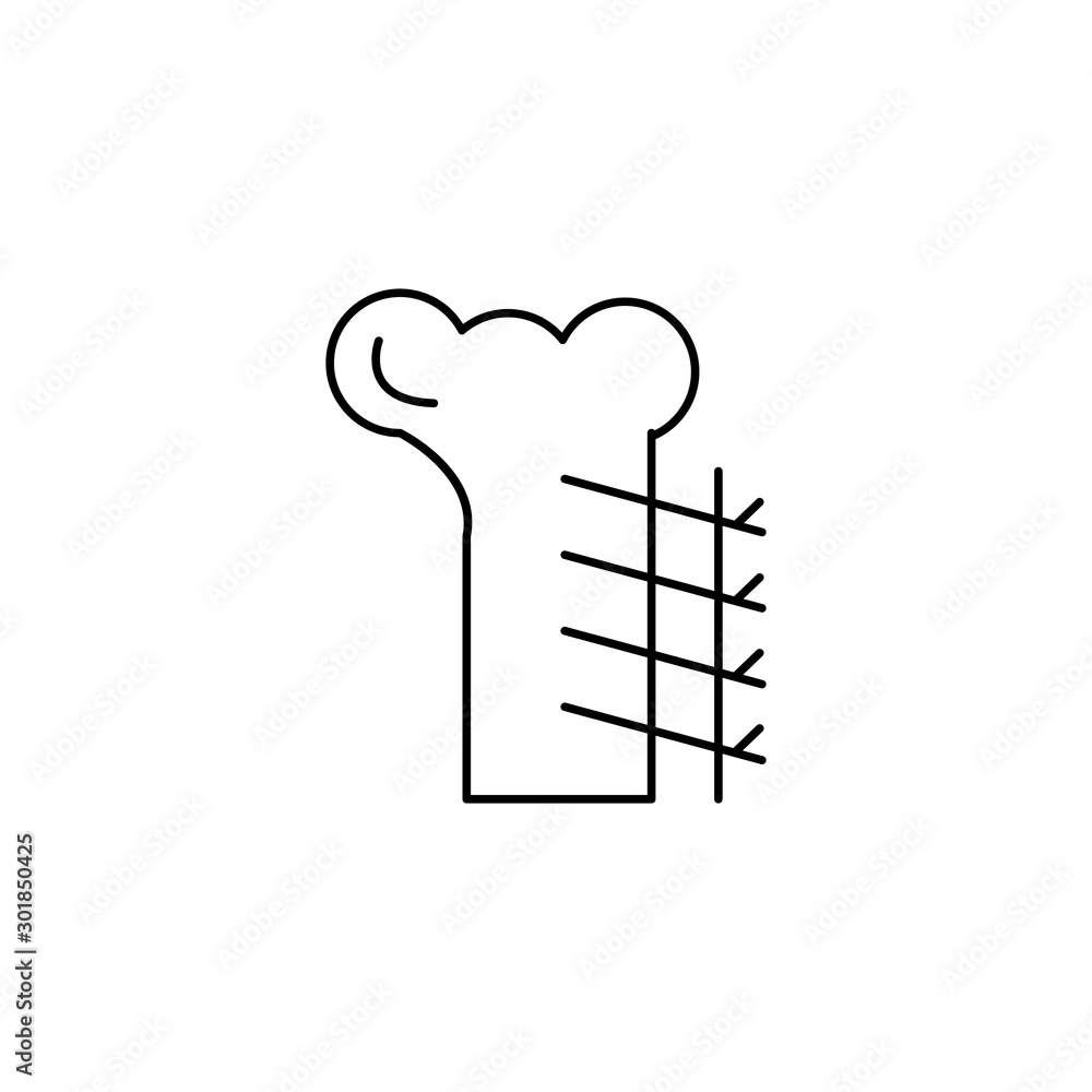 Poster bone surgery broken icon. simple line, outline vector of human skeleton icons for ui and ux, website