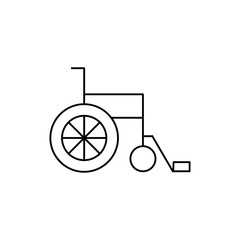 Disabled chair hospital icon. Simple line, outline vector of medicine icons for ui and ux, website or mobile application on white background