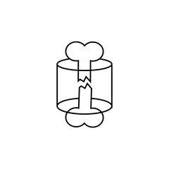 Bone injury broken icon. Simple line, outline vector of human skeleton icons for ui and ux, website or mobile application on white background