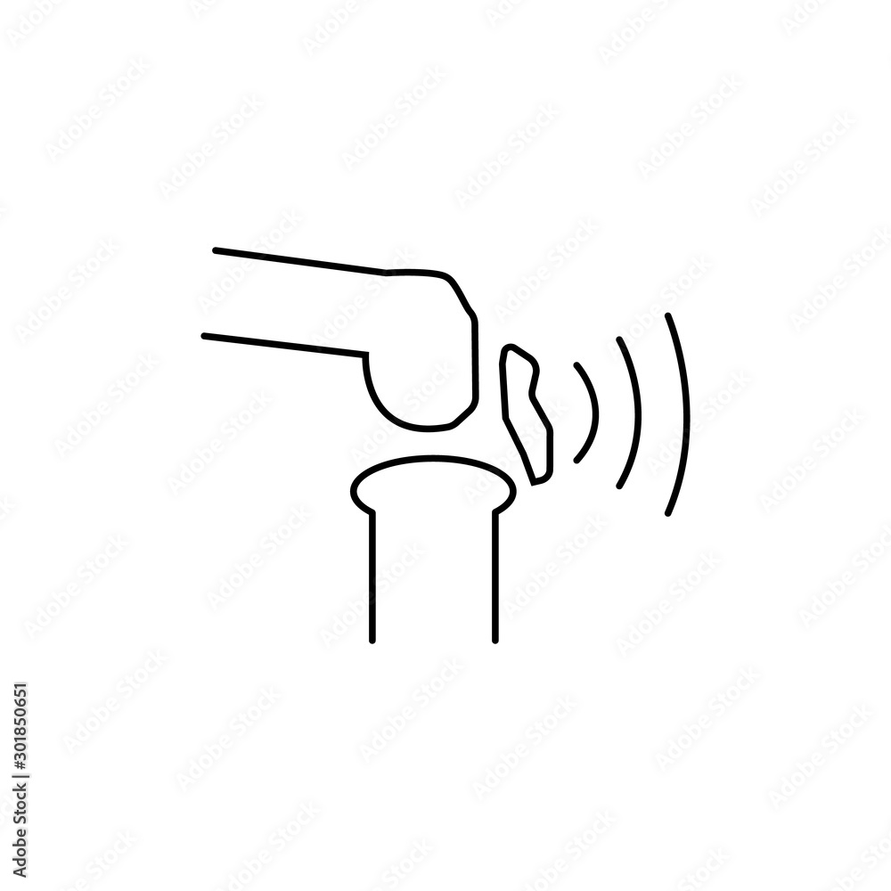 Poster bone broken fracture icon. simple line, outline vector of human skeleton icons for ui and ux, websit