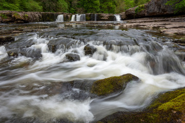 Fototapeta na wymiar waterfall in the english countryside