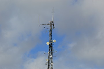 cell phone tower with antennas