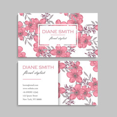 Fototapeta na wymiar Flower designs for business cards