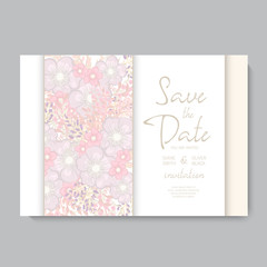Floral wedding background - pink and beige flowers