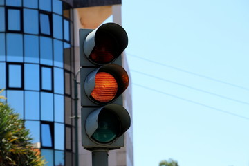  Traffic light  on the crossroad