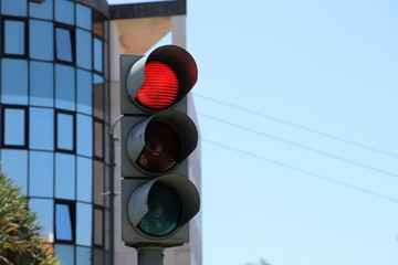  Traffic light  on the crossroad