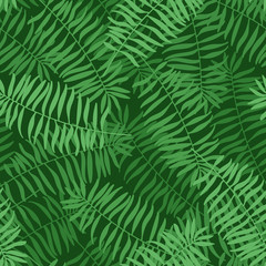 Naklejka premium Seamless pattern from palm leaves