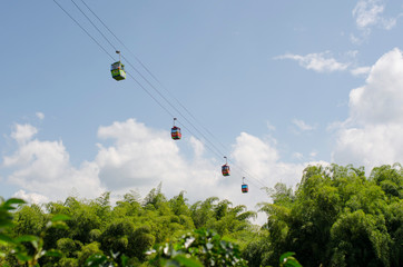 Cable car of the National Coffee Park, in Quindío, Colombia