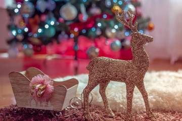 Christmas decoration with reindeer