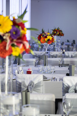 bouquet of flowers in vase, wedding decoration