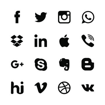 Dnipro, Ukraine - May 14, 2019 Set of popular social media icons printed on paper: Facebook, Twitter, Google Plus, Instagram, Pinterest, LinkedIn, Blogger, WhatsApp, Youtube,Tumblr and others
