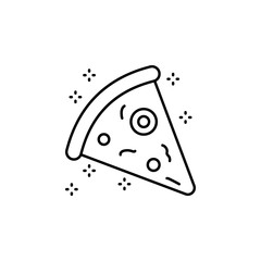 Piece pizza icon. Simple line, outline vector of grocery icons for ui and ux, website or mobile application