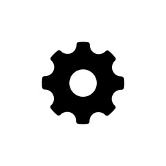 Silhouette of gear wheel icon logo