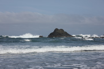 Surf on the coast of the atlantic ocean