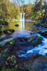 Beautiful mountain river from Spain, long exposure picture
