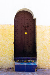 Old doors in old Moroccan city